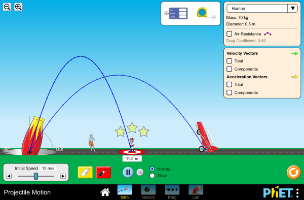 Projectile Motion Screenshot