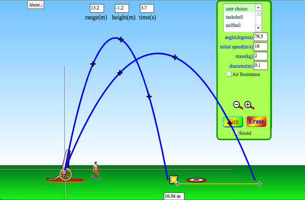 Projectile Motion Screenshot